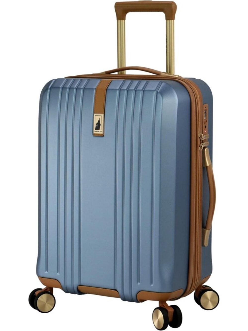 Expandable 20" Carry-On Spinner Luggage - Slate Blue Travel Bag for Easy Packing